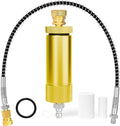 MEANLIN MEASURE 30Mpa Water-Oil Separator With 20 inch Spring Flexible Hose and 8MM & M10 Fast Connecting Internal Thread Mother Head For High Pressure Air Compressor Pump Yellow