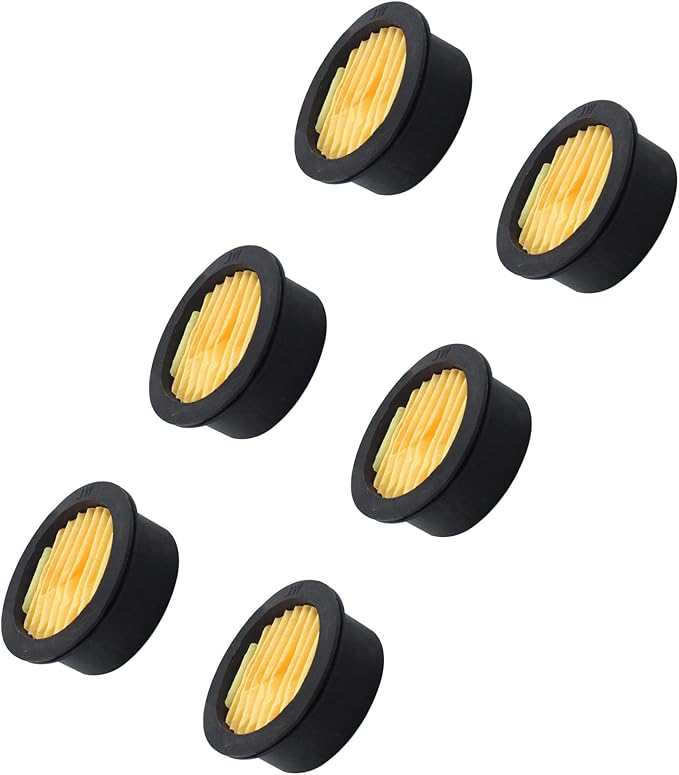 6PCS Air Compressor Intake Paper Filter Sound Muffler Accessories, Air Compressor Replacement Filter Elements for Engines, Blowers, Exhaust Ports