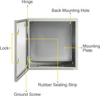 VEVOR NEMA Steel Enclosure, 24 x 24 x 8'' NEMA 4X Steel Electrical Box, IP66 Waterproof & Dustproof, Outdoor/Indoor Electrical Junction Box, with Mounting Plate