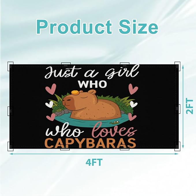 6 Pcs Fluorescent Light Covers for Ceiling Lights Cute Capybara Gifts Hearts Nature Just Girl Who Loves Capybaras Decorative Magnets Light Filters for Office Home Classroom Must Haves 4’ x 2’