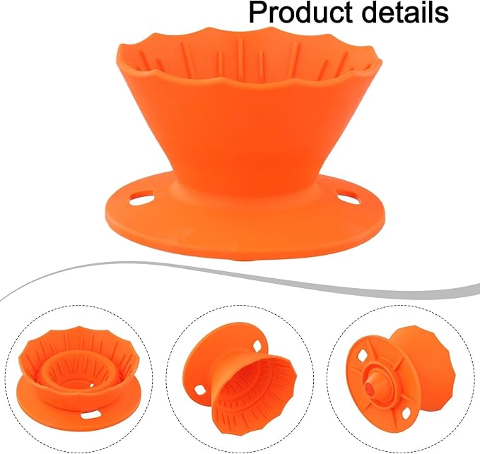 Portable Coffee Dripper, Silicone Collapsible Design for Easy Pour Over Making, for Travel and Outdoors (red)