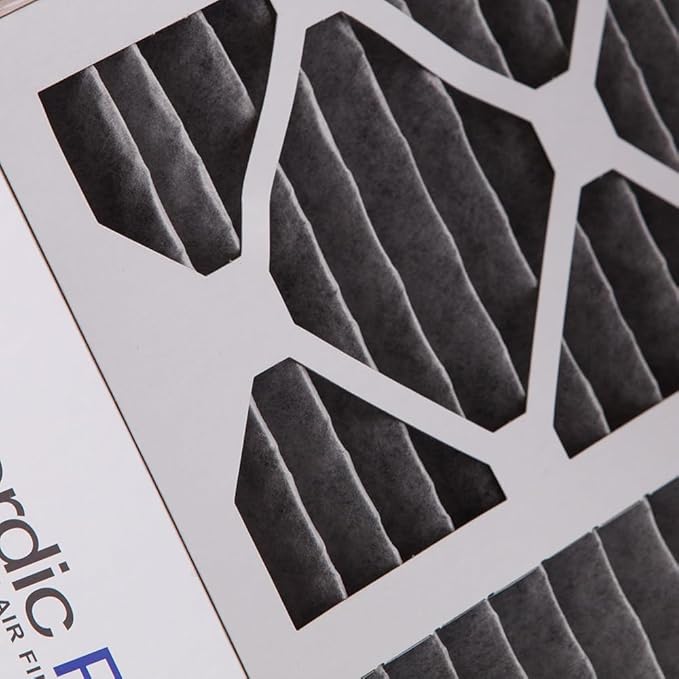 Nordic Pure 20x20x5 (Actual Size: 19 5/8 x 19 7/8 x 4 3/8) Honeywell Replacement Furnace Filters MERV 8 Plus Carbon 1 Pack
