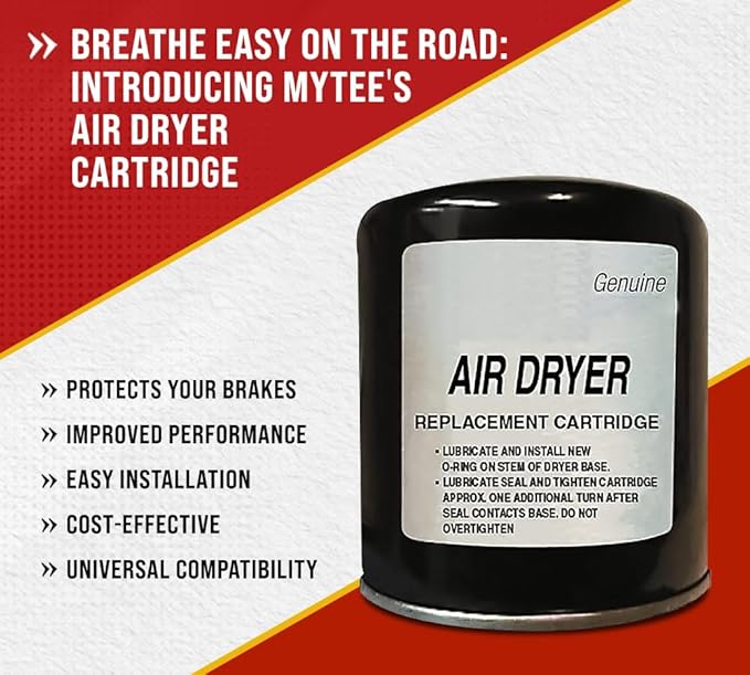 Mytee Products 8 Pack 950011 Air Dryer Filter Cartridge for Truck - R950011 WA109994 R109994 109994 Compatible with Bendix, Haldex, Donaldson & Meritor WABCO System Saver 1000 & 1200