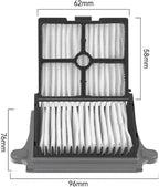 Wet and Dry Vacuum Cleaner Roller Brushes & Filters, Compatible for Tineco, Floor ONE S7 ProS6, Vacuum Cleaner Accessories Floor Scrubber Parts(D)