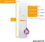 Max Water 20" x 4.5" 10 Micron Sediment Water Filter, Whole House Water Filter Replacement Cartridge, Melt Blown Polypropylene (PP), Fits Any Standard 20 Inch Filter Housing, 2 Pack