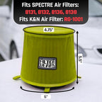 FILTERWEARS Pre-Filter F102Y For SPECTRE 8131 8132 8136 8138 K&N RG-1001