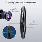 30.5mm Lens to 58mm Camera Lens Adapter,30.5mm to 58mm Filter Step up Ring Adapter Ring,Compatible All 58mm Filter Accessory
