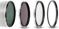 NiSi - 77mm Swift System VND Mist Kit, 1-5 Stop True Color Variable Neutral Density Filter, Swift Adapter Ring, Two Friction-Mounted Filters (ND16 4-Stop, Black Mist 1/4), Photography and Videography
