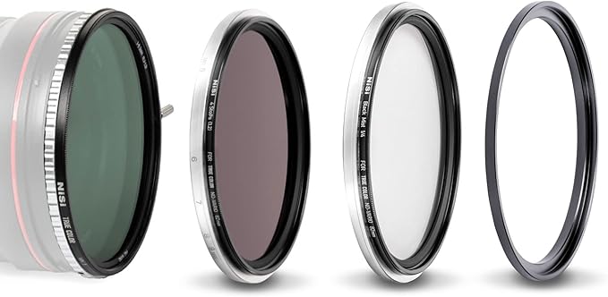 NiSi 67mm Swift VND Mist Kit - True Colour 1-5 & 4 Aperture Variable ND + ND16 Filter + Black Mist Diffusion Effect + Adapter Ring