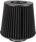KYOSTAR Carbon Fiber 3" (76mm) High-Flow Air Filter, Reusable Cone Cold Air Intake, High Performance, Washable, Clamp-On Car High Flow Dry Air, Flange Diameter: 3 Inch, Filter Height: 6.7 Inch, Black
