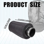 Cold Air Intake Filter Cover, Thickened Dust-proof Water-proof Motorcycle Universal Air Intake Cover Filter Sock Compatible with Harley Davidson Touring, for High Flow Cone Air Filter (L)