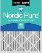 Nordic Pure 16x20x4 (Actual Size: 15 1/2 x 19 1/2 x 3 5/8) Pleated Air Filters MERV 14 Plus Carbon 1 Pack