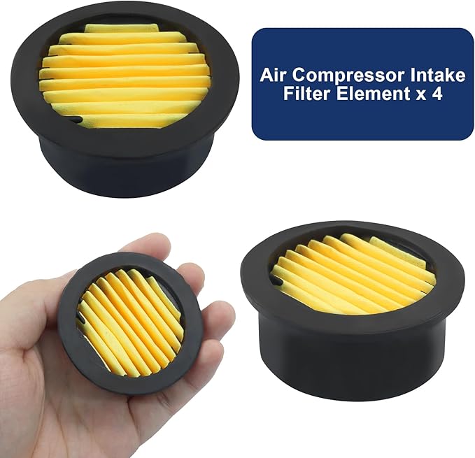 2 Pcs Air Compressor Silencer, 1/2 Inch Thread Intake Filter Muffler, 20 mm Air Compressor Silencer Filter for Generators and Blowers