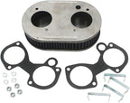 KIPA Air Filter assembly For arbuertor DCOE 40DCOE 45DCOE 48DCOE 40 45 45 mm Stainless Plate washable filter element 1 3/4" Tall With Mounting gasket hardware 56-1310 OEM # 99217.517 99217517