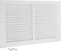 EZ-FLO 14 x 6 Inch (Duct Opening) Return Air Vent Cover for Wall or Ceiling, Solid Steel Return Air Grille, HVAC Vent Cover, White, 61628
