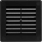 Vent Systems 3" x 3" Inch (Opening Dimensions) - Pack of 10 - Plastic Black Soffit Vent Cover - Flat Square Air Vent Grille - Air Vent Deflector - HVAC 4" x 4" Inch (Overall Dimensions)