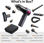 REWONDER Car Vacuum Cleaner High Power, 22000Pa Vacuum Cleaner & 110000RPM Air Duster, Handheld Vacuum with 7800mAh Battery for Valentines Day Gifts, Storage Bag & Multi-Nozzles for Car, Home