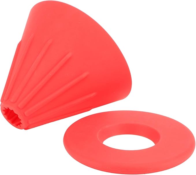 Reusable Silicon Resin Coffee Filter Strainer Dripper Portable Coffee Machine Accessory for Home Outdoor Camping Office Travel Lightweight Durable Easy Clean (Red)