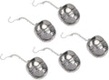 STOBAZA 5pcs Stainless Steel Tea Strainer Seasoning Ball Box Hanging Chain Easy Extraction Filter for Tea Soup Chinese Medicine