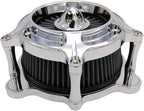 Harley Air Cleaner Turbine Intake Chrome Filter Kit Cnc Cut for Motorcycle Dyna 2000 - 2017 Softail 2000 - 2015 Touring 2000 - 2007 Fitment - B (Gray)