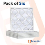Filters Fast 14x25x1 Air Filter MERV 11, 1" AC Furnace Air Filters, Made in the USA, Actual Size: 13.75"x24.75"x0.75, 6 Pack