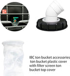 IBC Lid Filter 165 mm 45° Ton Barrel Cover with Nylon Washable IBC Tank Lid Filter for mounting on IBC Container Rainwater Tank IBC 1000 Liters DN150