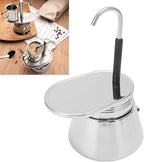 50ML 200ML Single Spout Mocha Pot Classic Stovetop Coffee Maker Stainless Steel Portable Espresso Pot with Filter for Home Camping Office Use (200ml)