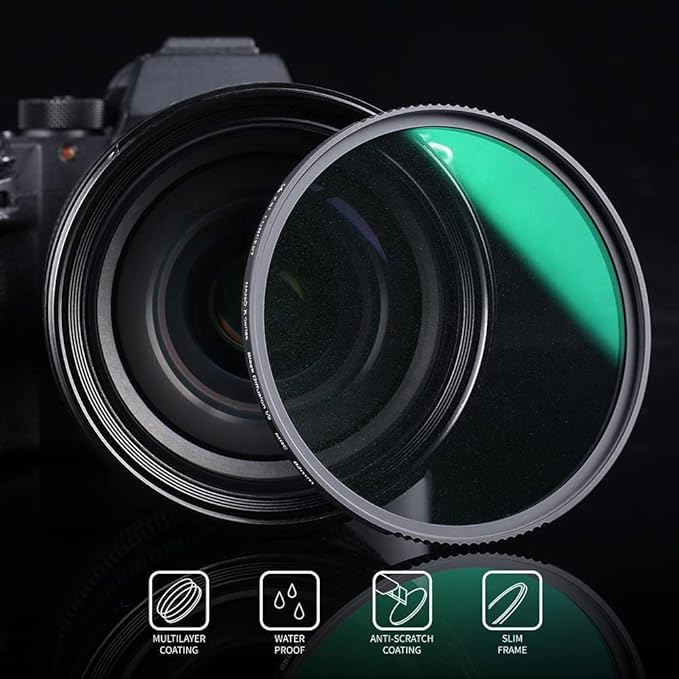 K&F CONCEPT 58mm Black Diffusion 1/2 Filter Mist Cinematic Effect Lens Filter with 28 Multi-Layer Coatings Waterproof/Scratch Resistant for Video/Vlog/Portrait Photography (Nano-X Series)