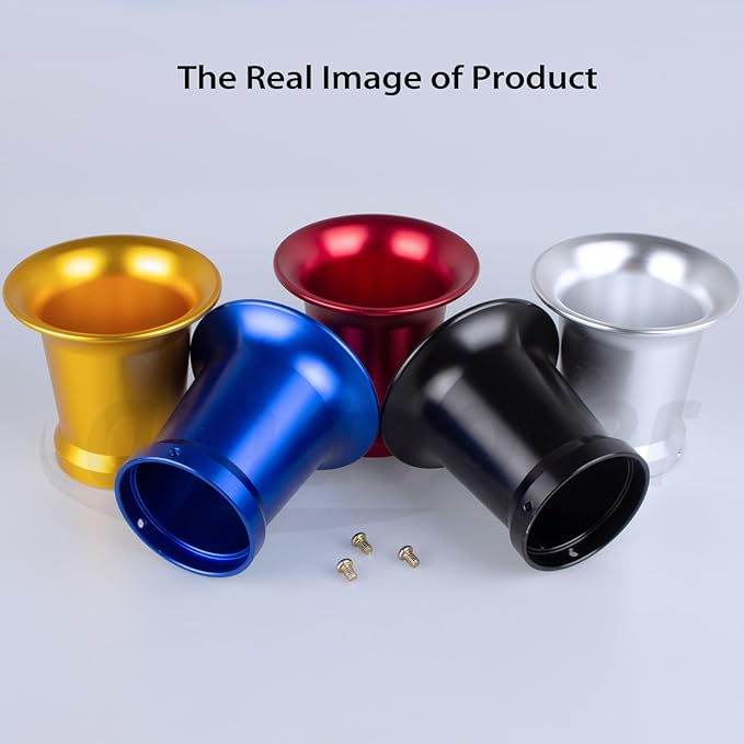 50mm Carburetor Air Filter Trumpet Velocity Stack Funnel CNC Alloy Parts Fit for PE VM 21mm,24mm,26mm,28mm,30mm, for Honda Yamaha Kawasaki ATV Dirt Bike Carb Intake Wind Horn Cup. (red)
