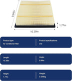 Engine Air Filter for 2009-2021 F-150, 2007-2021 Expedition, 2008-2016 F-250/F-350 Super Duty, and 2007-2021 Navigator |7C3Z-9601-A ， 7C3Z-9601-C