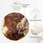 Farm Sheep Bedroom Curtains 63 Inch Length, Window Curtains Tab Top, Farmhouse Barn Funny Animals Butterfly Light Filtering Window Treatments Drapes 42"x63" 2 Panel