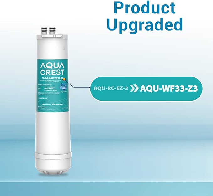 AQUACREST RC 3 EZ-Change Premium Under Sink Water Filter, Replacement for all Culligan EZ Change Water Filter Systems, Including RC-EZ-3, IC-EZ-3, US-EZ-3, RV-EZ-3, RC-EZ-1, RC-EZ-4, 2000 Gallons