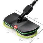 Cordless Electric Mop, 35dB Quiet Floor Cleaner with Dual Motor, Lightweight Spin Scrubber for Hardwood Tile Marble, Adjustable Handle, Rechargeable Polisher, Washable Pads，4 PCS Cleaning Cloths