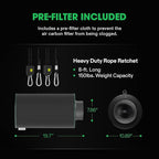 VIVOSUN 8 Inch Air Carbon Filter Smelliness Control with Australia Virgin Charcoal for Inline Fan, Grow Tent Smelliness Scrubber, Pre-Filter Included, Reversible Flange 8" x 20", Black