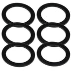 6PCS Sealing Ring for Kitchen Sink Filter, Flat Rubber Gasket for Drain Pipe, Gasket for Waste Pipe, 2.09-inch Drain Pipe, Siphon Pipe for Sink Odor Collector, 53mm Inclined Sliding Joint Rubber Ring