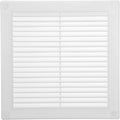 Vent Systems 4.5" x 4.5" Inch (Opening Dimensions) Plastic White Soffit Vent Cover - Flat Square Air Vent Grille - Air Vent Deflector - HVAC 6" x 6" Inch (Overall Dimensions)