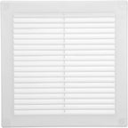 Vent Systems 4.5" x 4.5" Inch (Opening Dimensions) Plastic White Soffit Vent Cover - Flat Square Air Vent Grille - Air Vent Deflector - HVAC 6" x 6" Inch (Overall Dimensions)