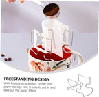 Coffee Cup Filter Rack Portable Stainless Steel Dripper Stand for Manual Brewing Convenient Coffee Extraction Holder Freestanding Design for Easy Filter Access