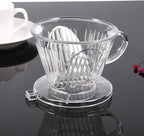 Transparent Reusable Coffee Filters Cone Shaped Portable Coffee Dripper Pure Flavor Maker Tool Premium Quality Safe To Use For Home Baristas Coffee Lovers Resin Transparent 115g