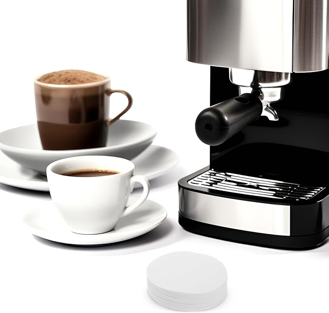 300pcs White round Disposable Coffee Filters 64mm for Drip Coffee Makers Sediment-free Filtration Paper Portable Accessories for Home and Office Use