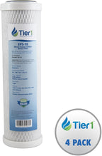Tier1 5 Micron 10 Inch x 2.5 Inch | 4-Pack Whole House Carbon Block Water Filter Replacement Cartridge | Compatible with Pentek EP-10, 42-34373, 155531-43, CB-25-1005, MAXETW-975, Home Water Filter