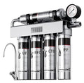 PaniFlow, Water Filter System, 5 Stages Ultrafiltration Water Purifier for Sink, Pur Water Filter, 90 L/H, Tankless Instant Water Purifier for House, Filter Replacement Indicator (Stainless Steel)