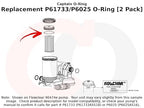 Captain O-Ring Replacement P61733 / P6025 O-Rings for Select Bestway Flowclear Filter Pumps (2 Pack, P61733ASS18 / P6025ASS16)