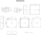 VEVOR NEMA Steel Enclosure, 16 x 16 x 6'' NEMA 4X Steel Electrical Box, IP66 Waterproof & Dustproof, Outdoor/Indoor Electrical Junction Box, with Mounting Plate