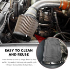 Air Filter Cover, Dustproof Air Intake Cover for Car, Waterproof Cold Air Intake Filter Protective Sock Covers Wrap, Car Air Filters Cleaner Accessories for High Flow Cone Air Filter (Small)
