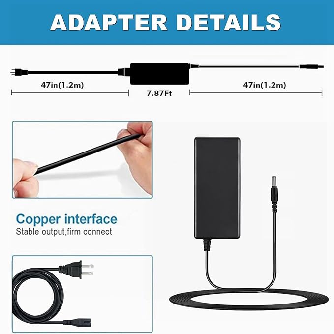CJP-Geek 24V AC/DC Adapter Compatible with TOPPIN Comfy Air C2 Ture HEPA Air Purifier TPAP001 H13 TPAP-001 H-13 HEPA Air Filter Air Cleaner 24VDC 1.25A DC24V 1250mA Power Supply Cord Battery Charger