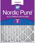 Nordic Pure 20x20x4 (Actual Size: 19 1/2 x 19 1/2 x 3 5/8) Pleated MERV 8 Air Filter 1 Pack