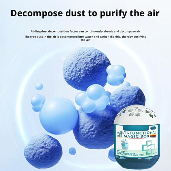 Indoor Air Purification Dust Removal Magic Box, Multi-Functional Air Magic Box, Mutomatic Dust-Sucking Dusts Cleaner Boxs, No Electricity & Noise, Long-Lasting Freshness (3pcs)