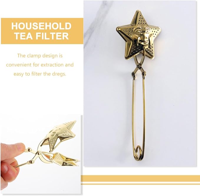 Luxshiny Stainless Steel Tea Infuser Strainer Clamp Design Convenient Portable Tea Filter Accessories