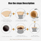 Coffee Filter #4,Cone Coffee Filter 8-12 Cups, Disposable Coffee Filters Paper for Smooth and Clean Taste, Pour Over and Coffee Maker (Natural Unbleached, #4 U-shaped 100 Count)